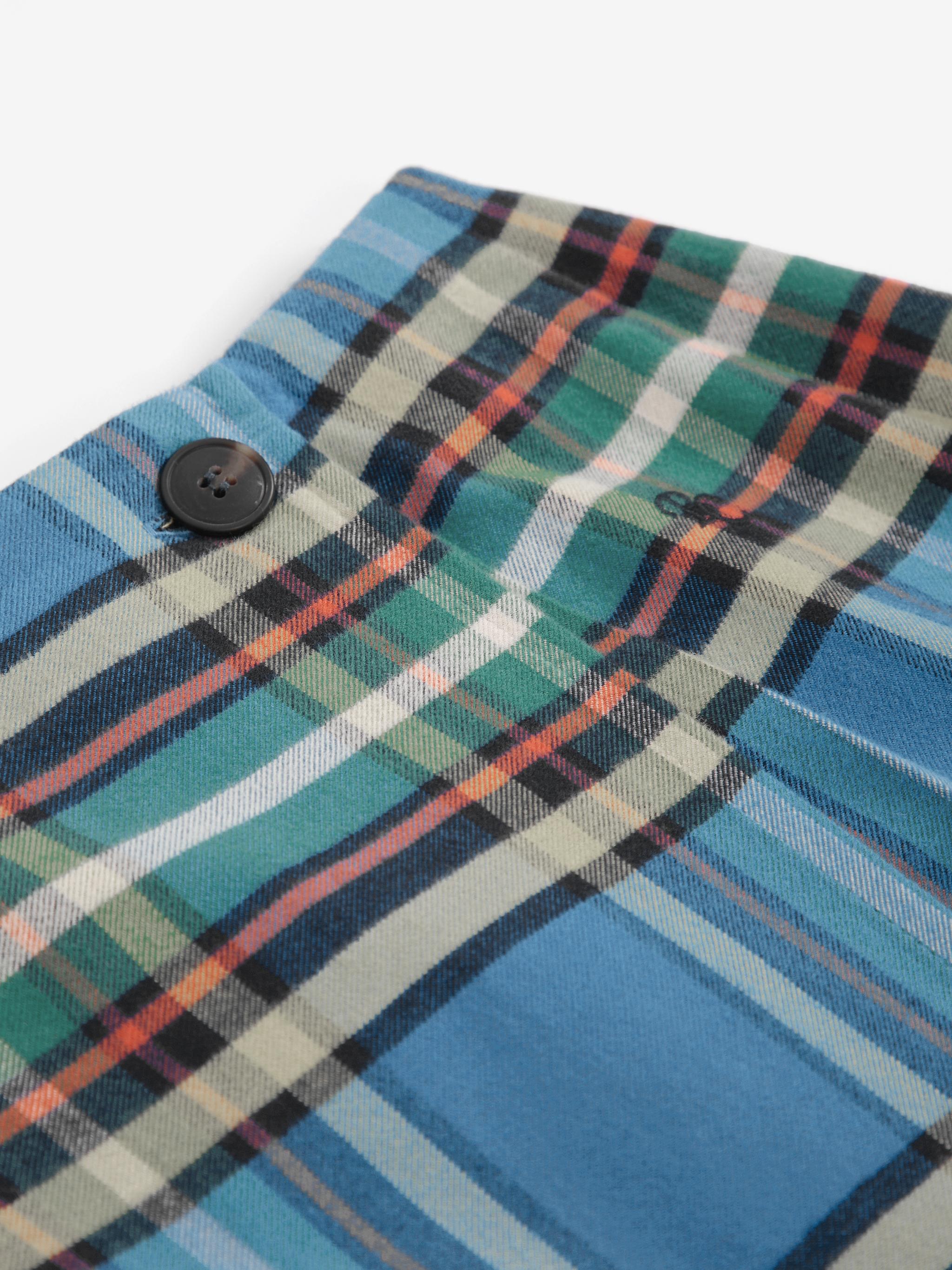 Bobo Choses Tartan Flannel Pleated Skirt Damen Maxi Rock Karo blau